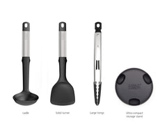 Elevate Fusion 4-Piece Kitchen Utensils with Holder