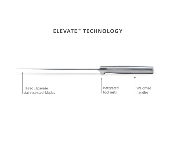 Elevate Fusion 5-Piece Knife and Scissors Set with Holder