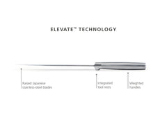 Elevate Fusion 5-Piece Knife and Scissors Set with Holder