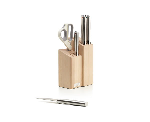 Elevate Fusion 5-Piece Knife and Scissors Set with Holder