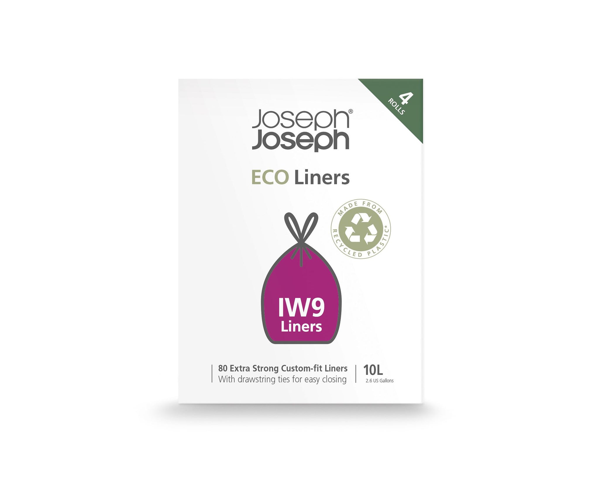Eco IW9 afvalzakken 10 L set van 4 x 20 stuks