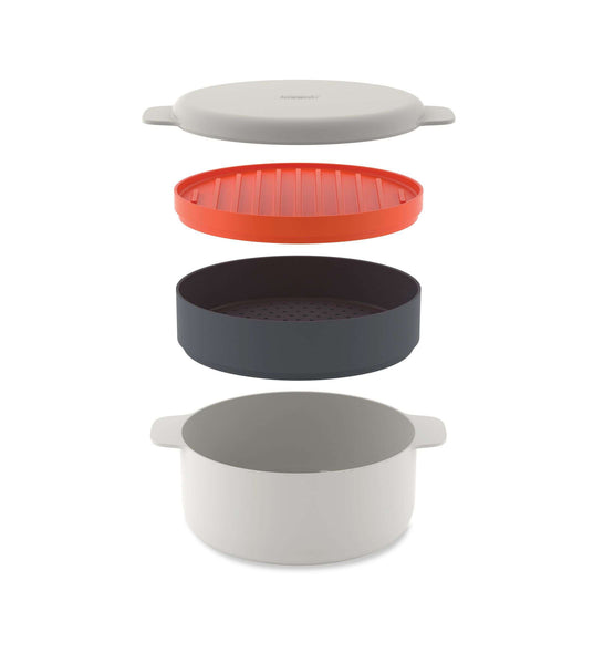 M-Cuisine Stackable Steam Basket for Microwave