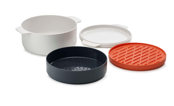 M-Cuisine Stackable Steam Basket for Microwave