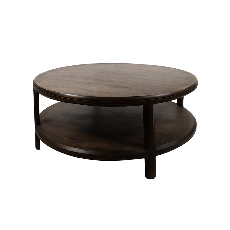Coffee table Ø100, H40, Brown Walnut