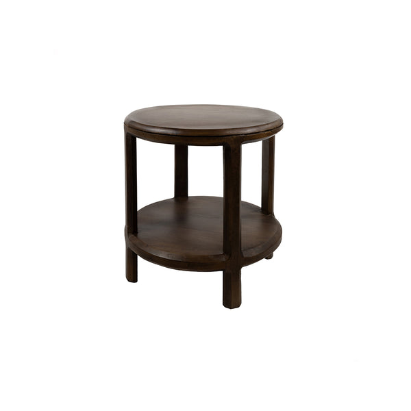 Side table Ø50, H50, Brown Walnut