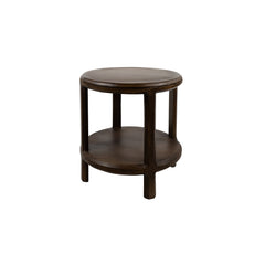 Side table Ø50, H50, Brown Walnut