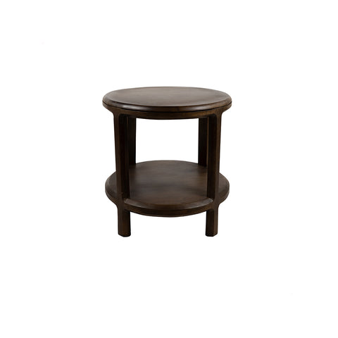 Side table Ø50, H50, Brown Walnut