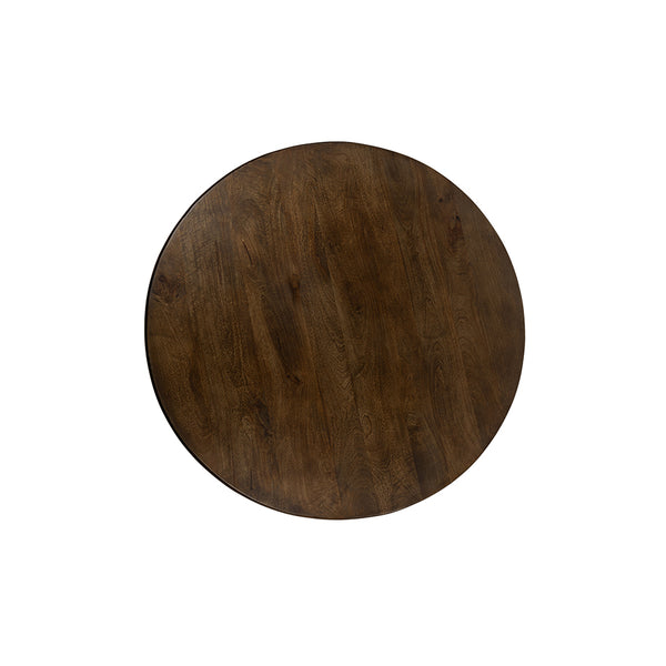Side table Ø50, H50, Brown Walnut