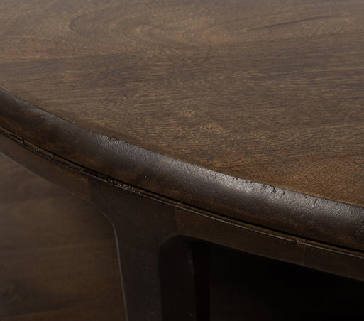 Side table Ø50, H50, Brown Walnut