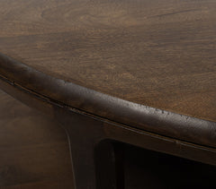 Side table Ø50, H50, Brown Walnut