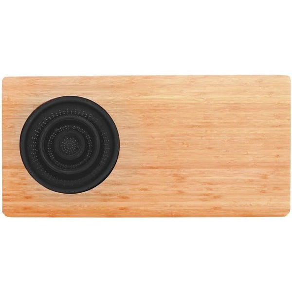JOCCA - 1633N - Bamboo cutting board with strainer - black