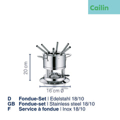 Cailin Fondue Set voor 6 Personen 1,7 liter