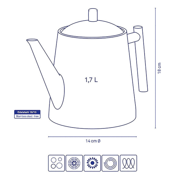 Ancona Teapot 1.7 liter