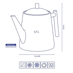 Ancona Teapot 1.7 liter