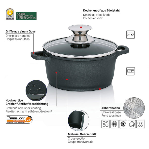 Casserole Kerros avec couvercle 1 litre