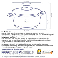 Layer Frying Pan with Lid 3.2 liters