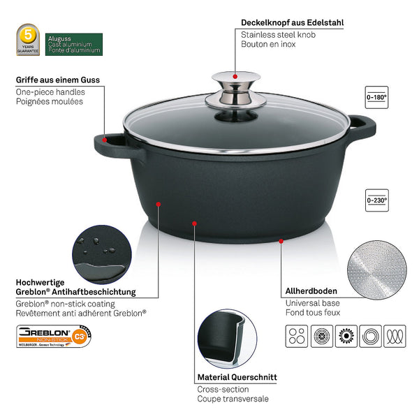 Layer Frying Pan with Lid 3.2 liters