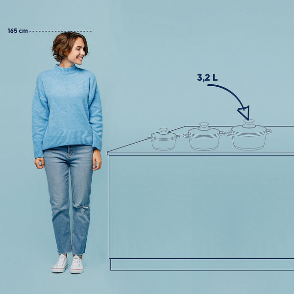 Layer Frying Pan with Lid 3.2 liters