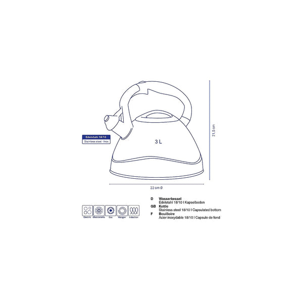 Varus Whistling Kettle 3 liters