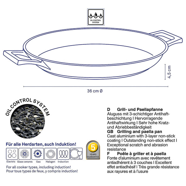 Stella Nova Paella Pan Ø 36 cm