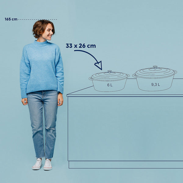 "Calido Braadpan with Lid 6.5 liters"