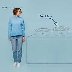 Warm Casserole Dish with Lid 9.5 liters