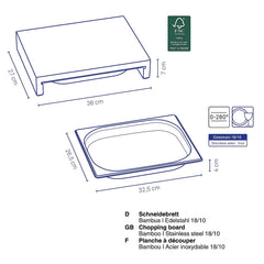 "Kenina Cutting Board Set of 2 Pieces"