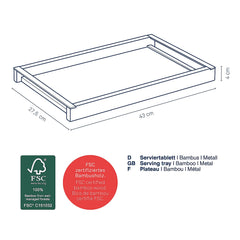 Kiril Serving Tray 34.5x54 cm