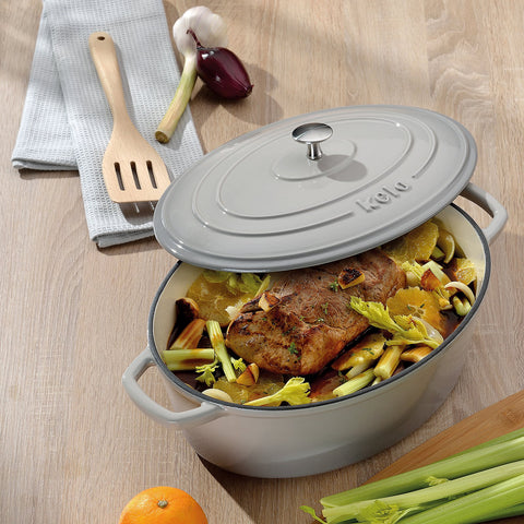 Warm Casserole Dish with Lid Oval 6 liters