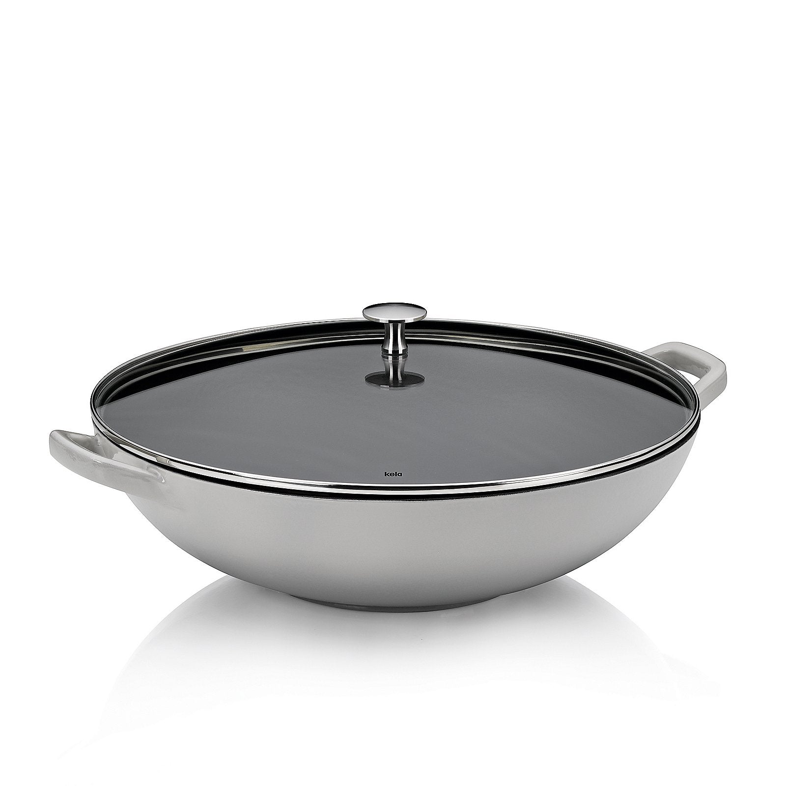 Wok chaud avec couvercle en verre 4 litres