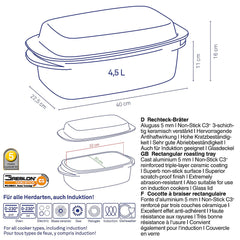 Layer Roasting Pan with Lid 4.5 liters
