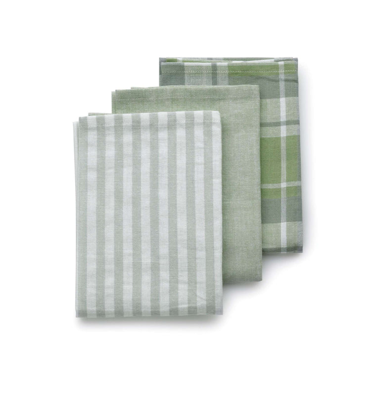 Pastel Tea Towel 3 Designs Set of 12 Pieces
