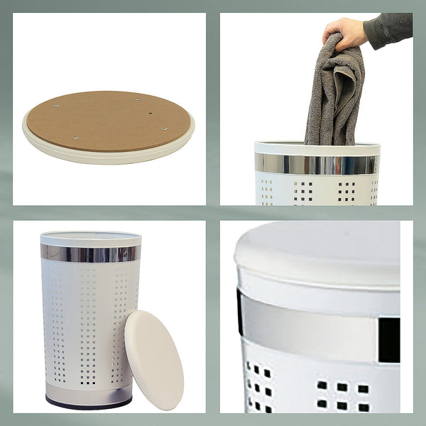 Sevilla Laundry Basket with Seat Lid 60.5 cm