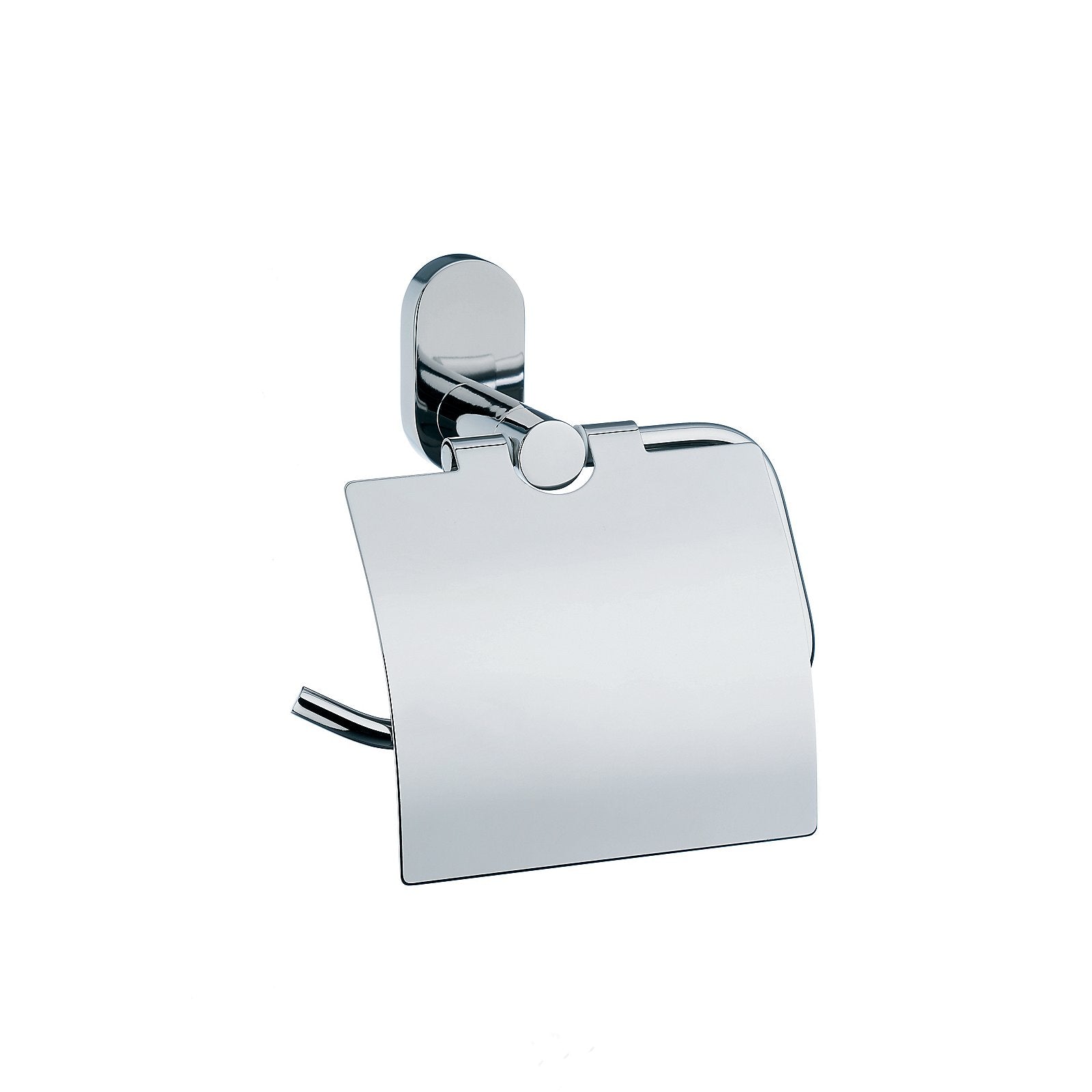 Lucido Toilet Roll Holder with Cover and Wall Mount