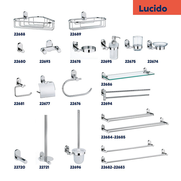 Lucido Double Towel Rack 75 cm