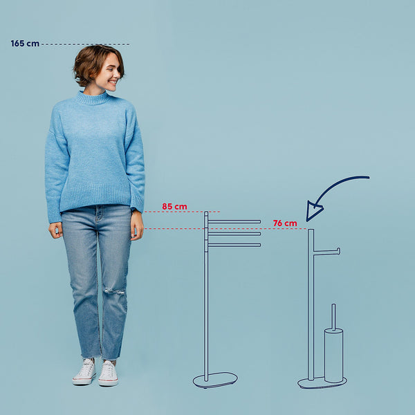 Lucido Toilet Brush and Toilet Paper Holder