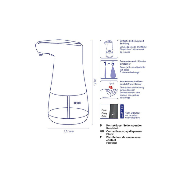 Aurie Comfort Sensor Soap Dispenser 360 ml