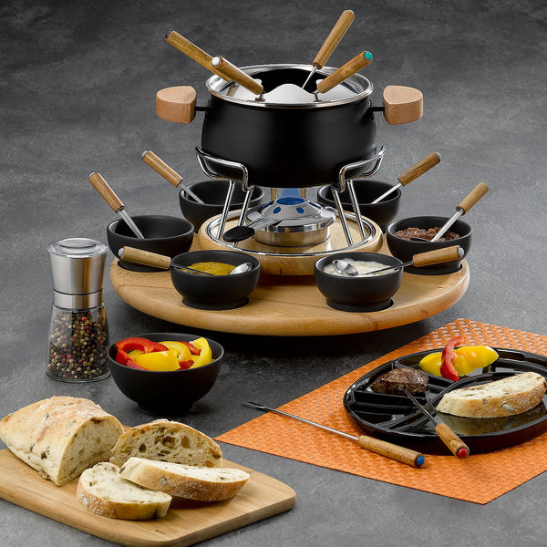 Service à fondue Natura avec carrousel - 23 pièces