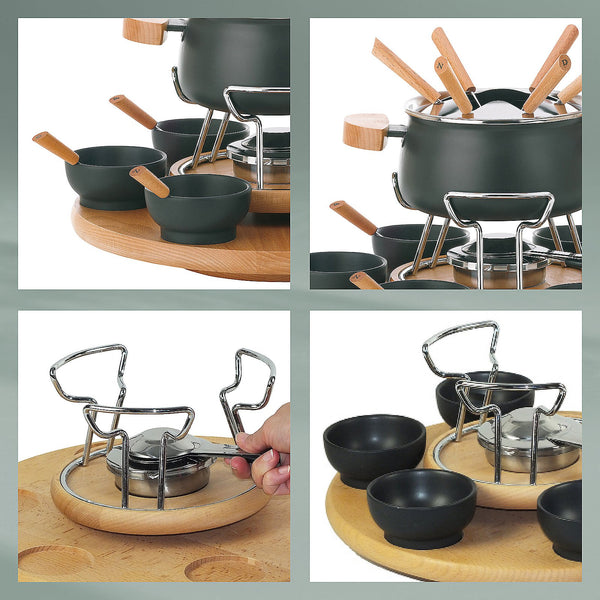 Service à fondue Natura avec carrousel - 23 pièces