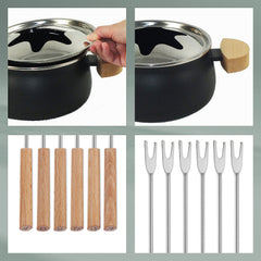 Service à fondue Natura avec carrousel - 23 pièces