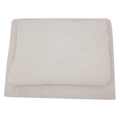 Muslin cot bedding set beige