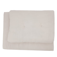 Muslin cot bedding set beige