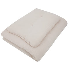 Muslin cot bedding set beige