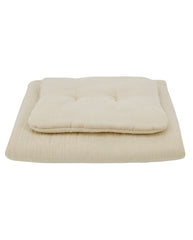 Parure de lit en mousseline pour lit bébé Latte