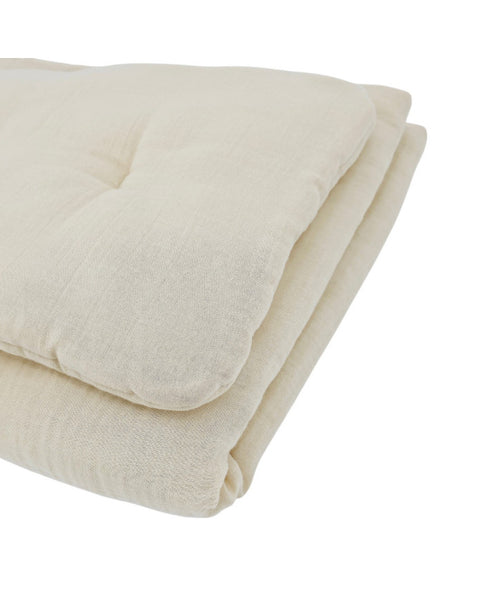 Parure de lit en mousseline pour lit bébé Latte