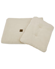 Parure de lit en mousseline pour lit bébé Latte