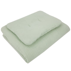 Muslin cot bedding set Mint