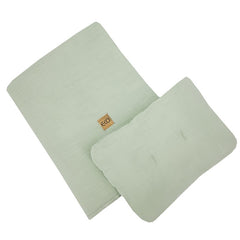Muslin cot bedding set Mint