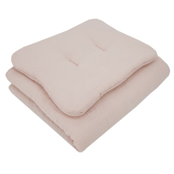 Muslin cot bedding set Rose Pink