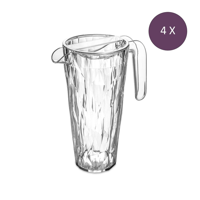 Superglass Club Pitcher Set of 4 Pieces